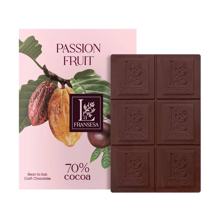 Passion Fruit - Bean to bar. Craft Chocolate. 70% cocoa for wholesale by La Bouquetiere French Collections