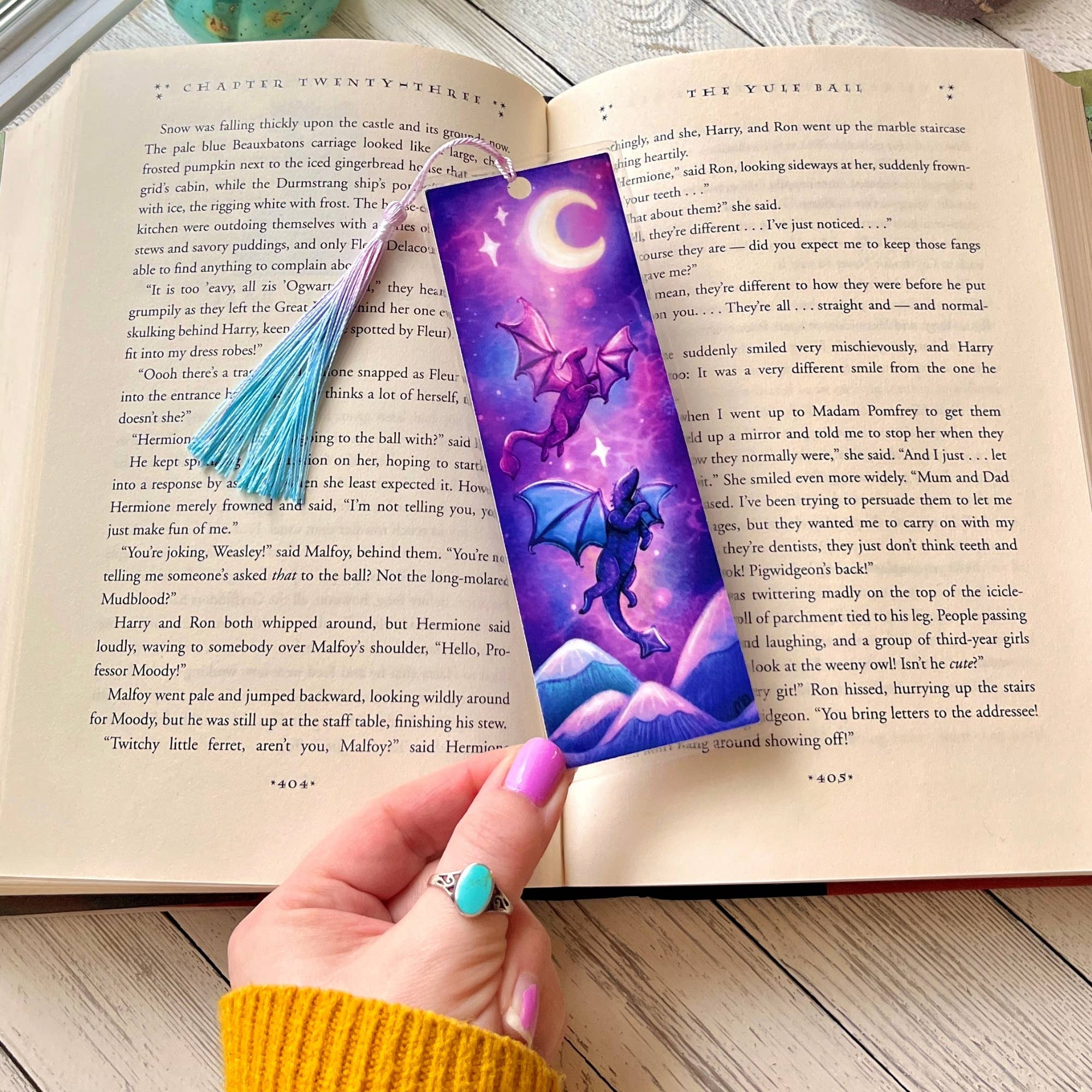 The Swimming Owl - Wholesale Bookmark - Dragon Mates Bookmark | Laminated + Optional Tassel 0