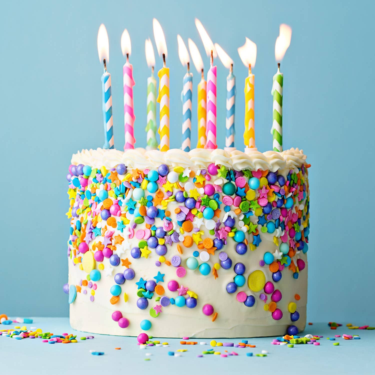 dekora – Großhandel Kuchenkerze – Bunte Geburtstagskerzen für Kuchen, 24 Stück3