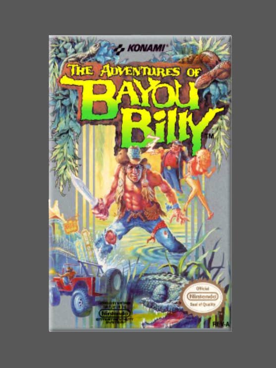NES, BAYOU BILLY, Magnet, Button, Mirror, NINTENDO for wholesale by Ba Ba Buttons