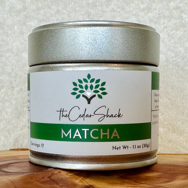 The Cedar Shack – wholesale Health/detox tea – Ceremonial Grade Matcha 30g tin