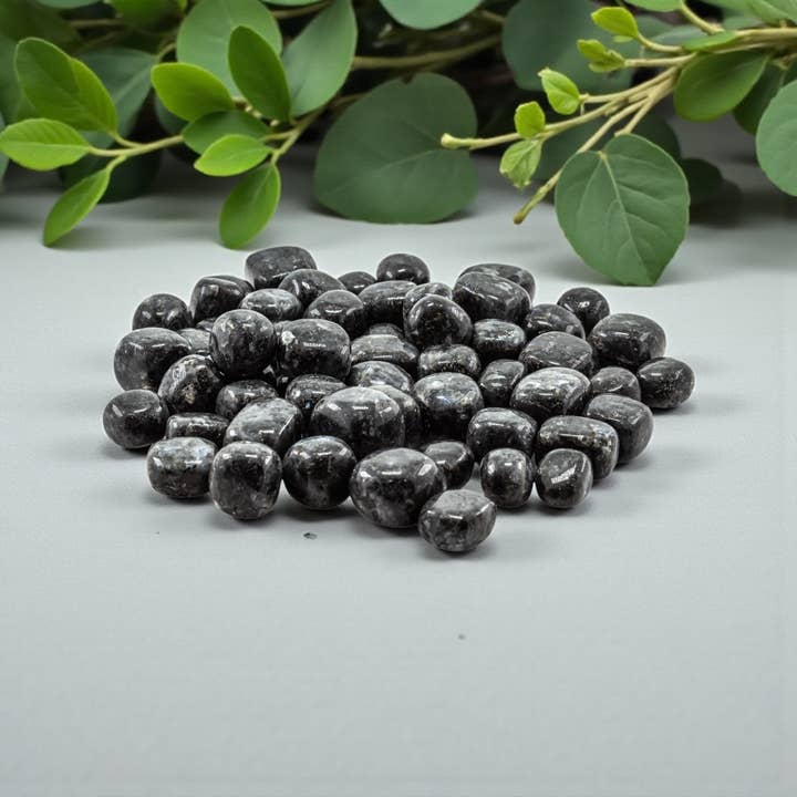 Larvikite Tumbled 1KG/ 2.2lbs for wholesale by Quasar Gems USA