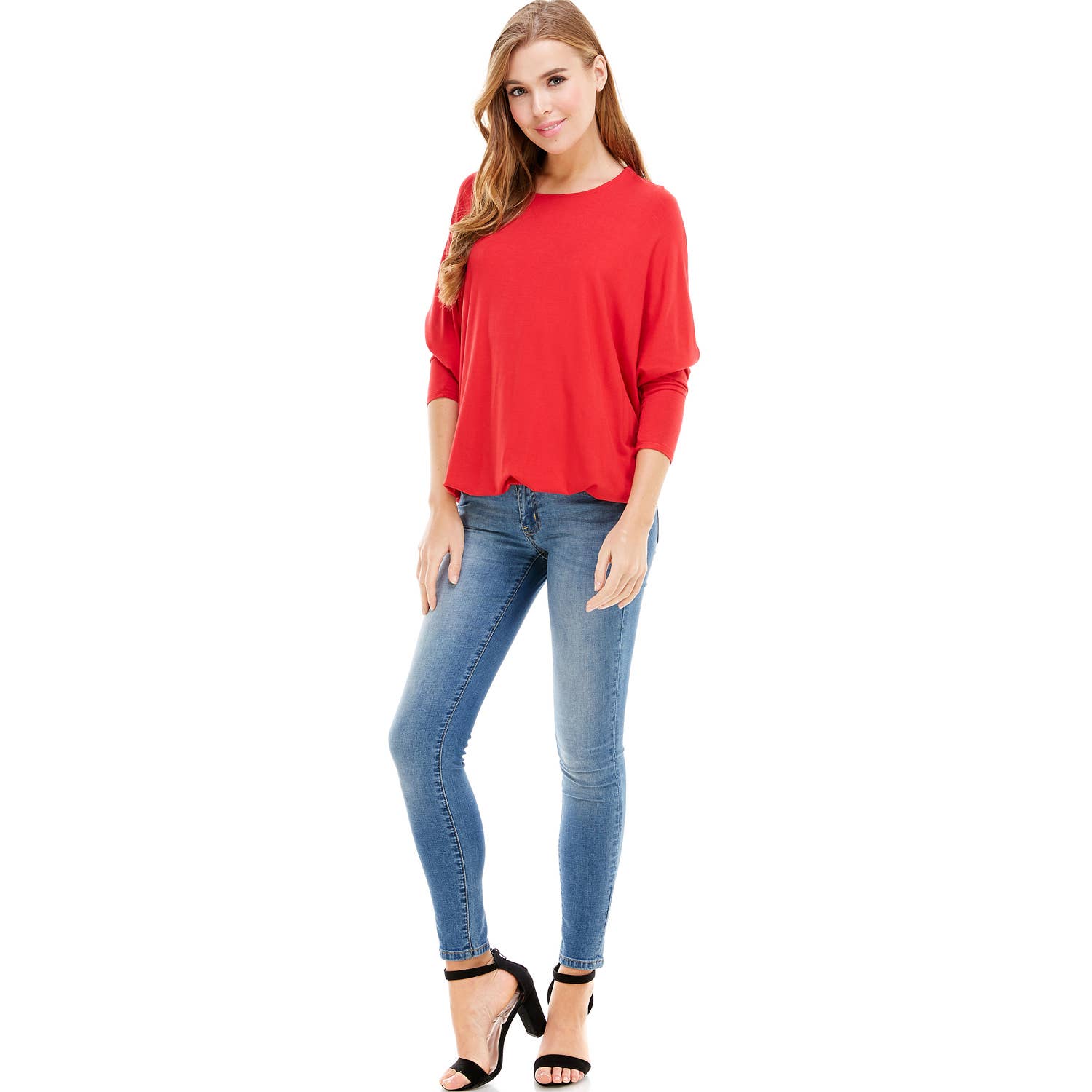 Azules Clothing - Wholesale Tunic - Women's - ATP-2309RS-DOLMAN Sleeve Elastic Bottom Hem Tunic26