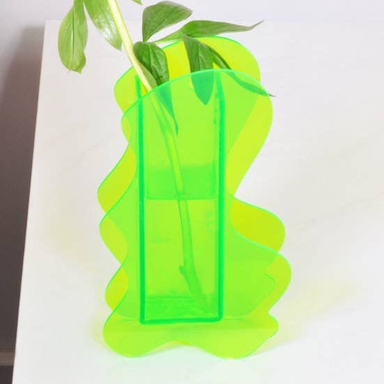 Flamingo Candles - Vente Vases - Vase abstrait vert fluo0