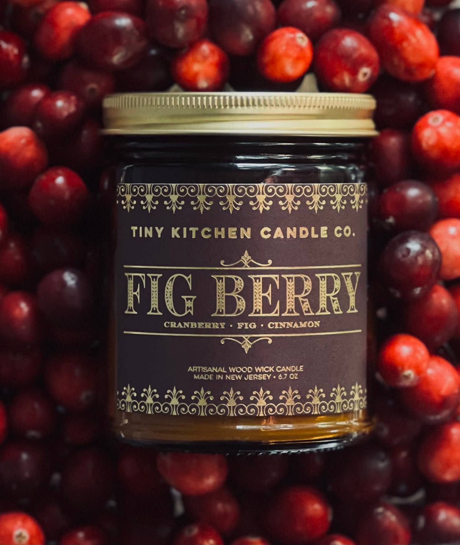 Tiny Kitchen Candle Co. - Vente Bougie en bocal - Bougie à mèche en bois de figuier, 8 oz3