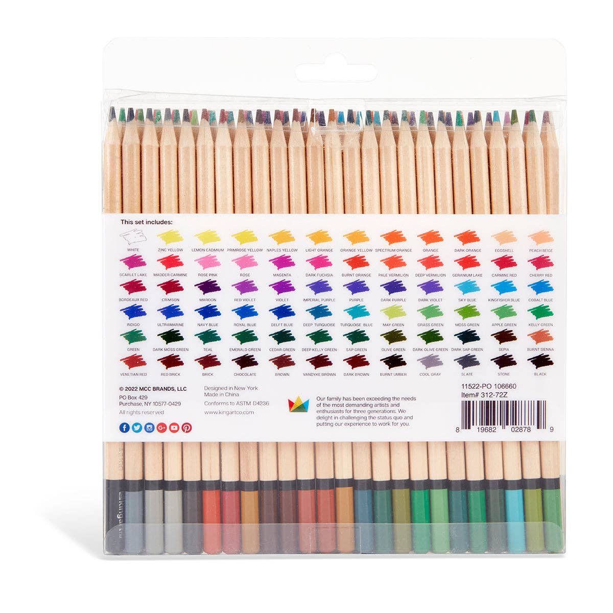 KINGART - Wholesale Colored Pencil - Colored Pencils 72 Colors6
