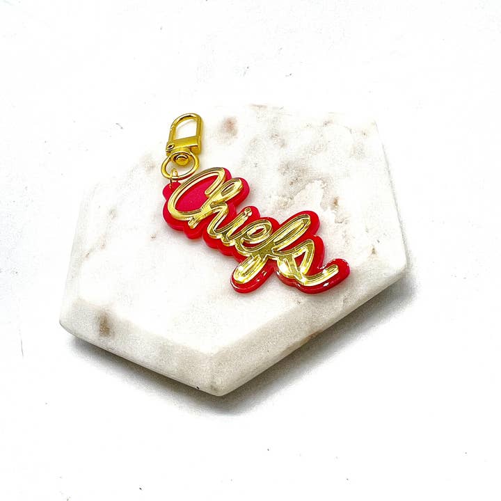 Baubles by B - Wholesale Purse/Bag Accessory - Women's - Chiefs Football Purse Charm Bag Charm Gameday Keychain KC5