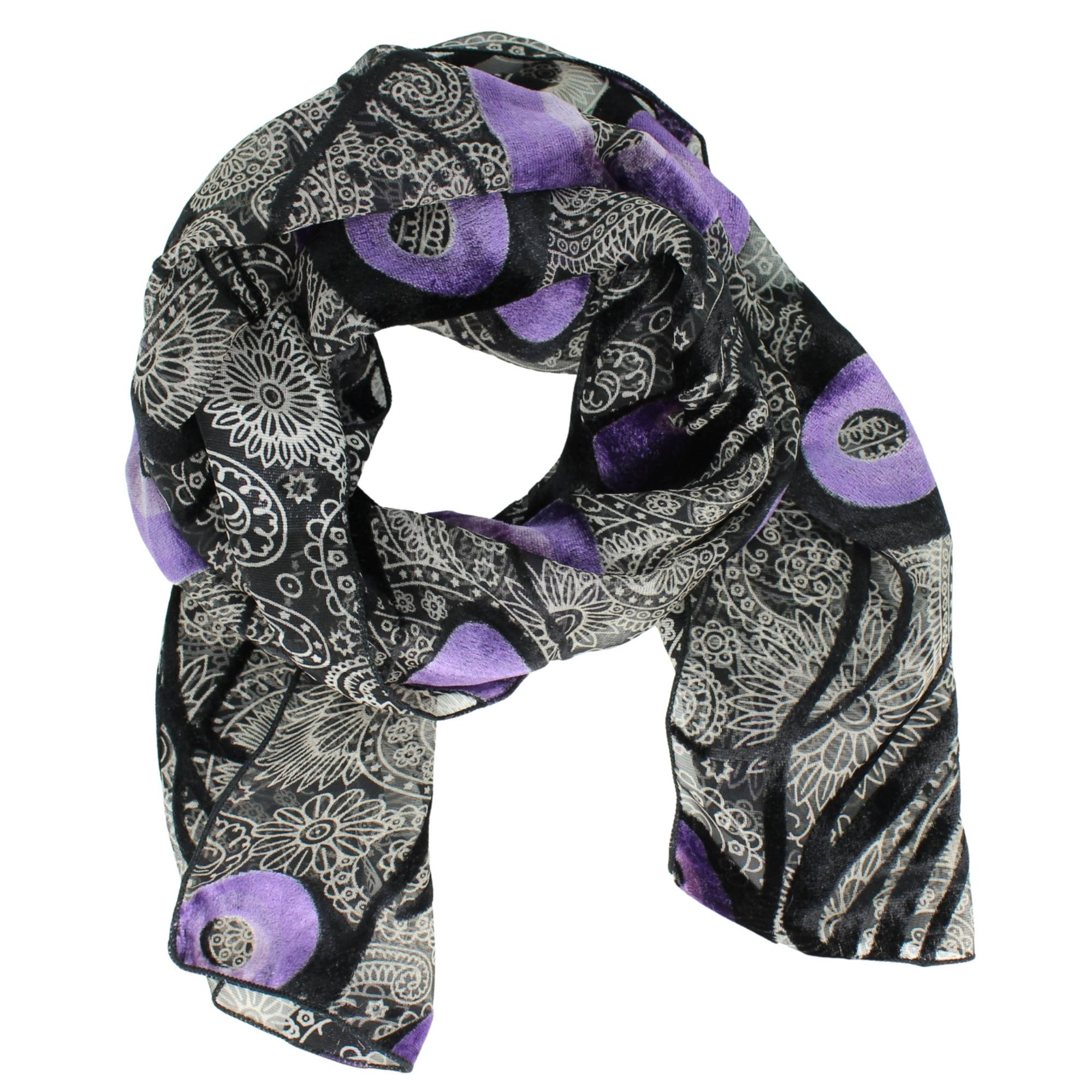 Dana Herbert - Wholesale Scarf - Women's - Burnout Velvet Scarf0