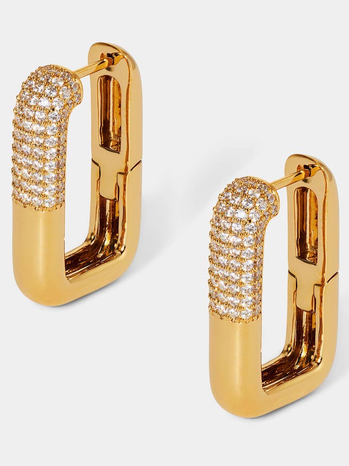 BOUCLES D'OREILLES CRÉOLES ALMA SQUARE pour la vente par NADRI