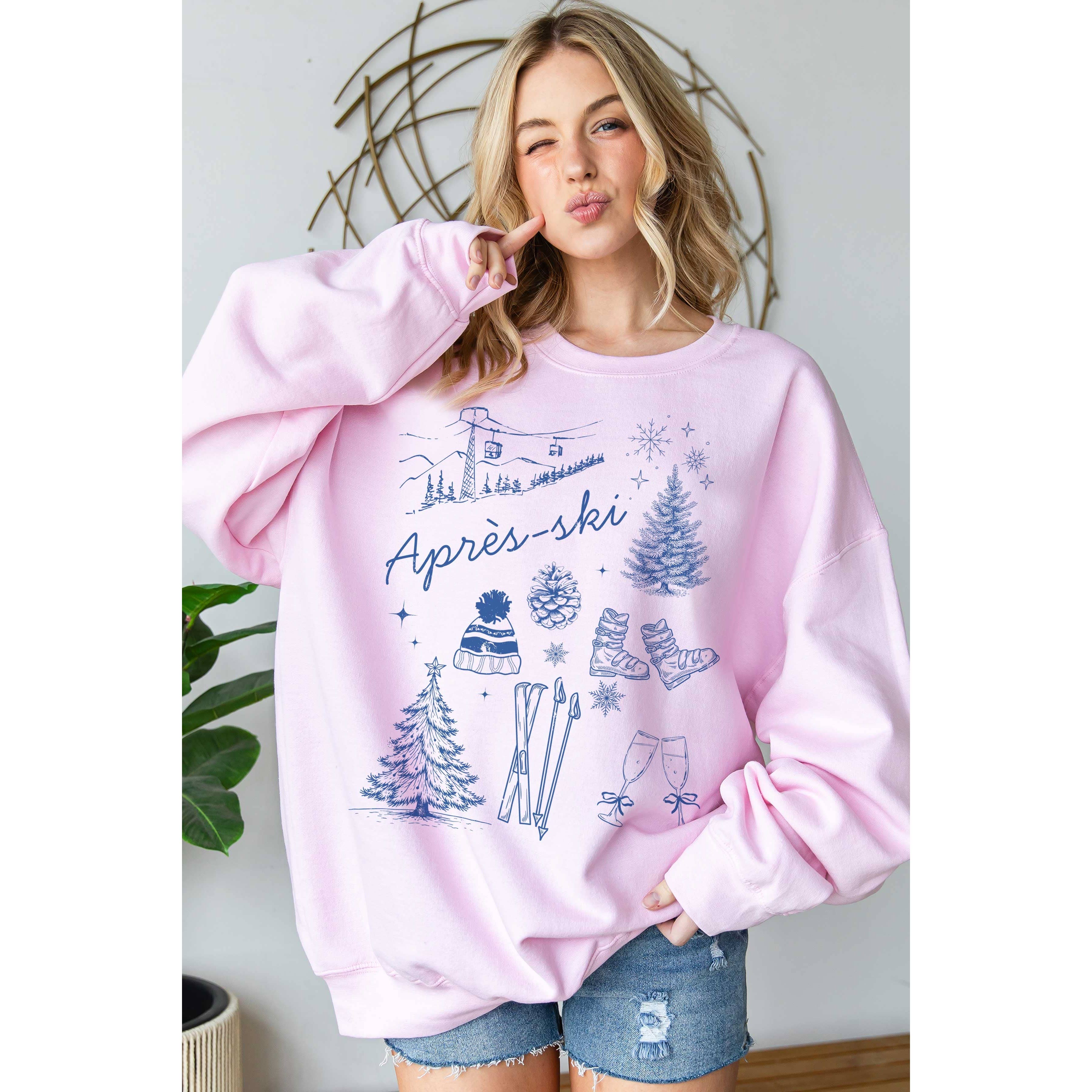 BLUME & CO. - Wholesale Graphic Sweatshirt - Women's - APRES SKI Oversized Graphic Sweatshirt3