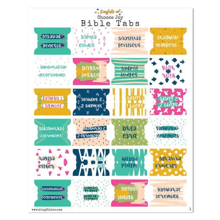 Vælg Joy Bible Tabs for engroshandel hos Kingfolk Co