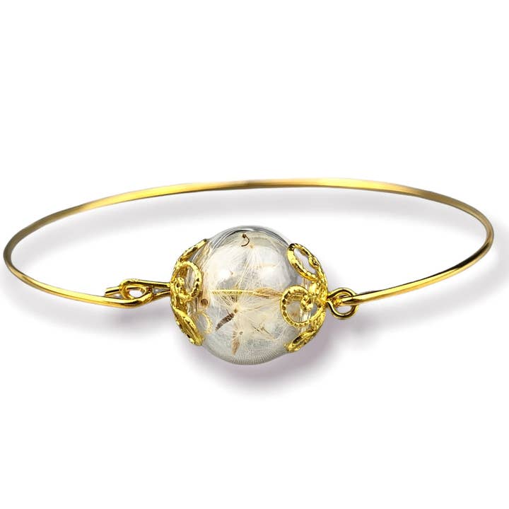 MadamLili - Wholesale Bangle Bracelet - Dandelion Dandelion Seed Bangle - Gold plated9