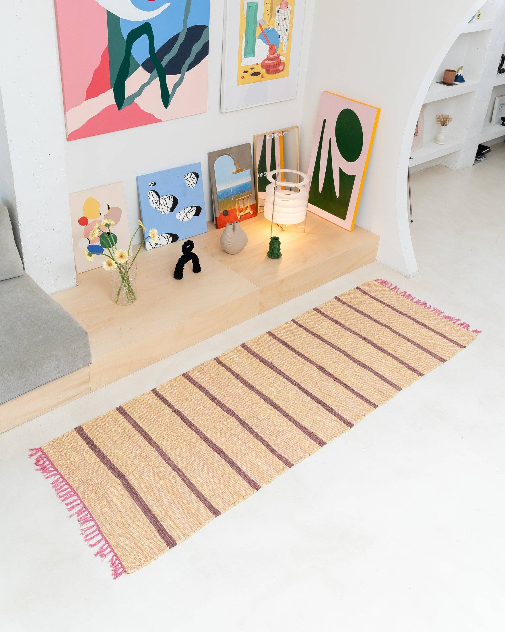 Tarta Gelatina - Venta al por mayor Alfombra pequeña - Alfombra reciclada artesanal15