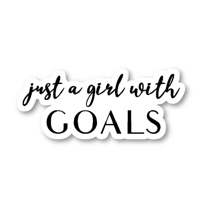 Just A Girl With Goals Girl Boss 3 Pack - Set of 2.5, 3 and 4 Inch Vinyl Laptop Stickers - Girl Boss for Laptop, Phone, Water Bottle, Car & More Decal (3 Pack) for wholesale by FunPopStickers