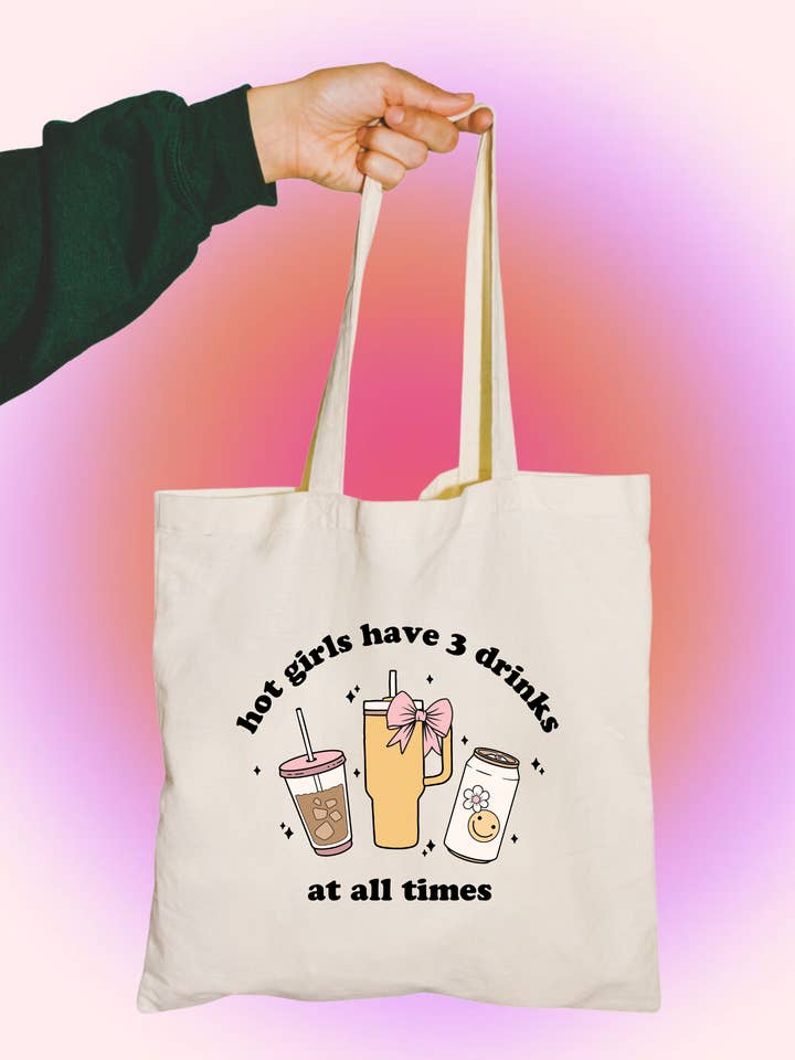 hot girls have 3 drinks tote bag
for wholesale by Seven hearts shop