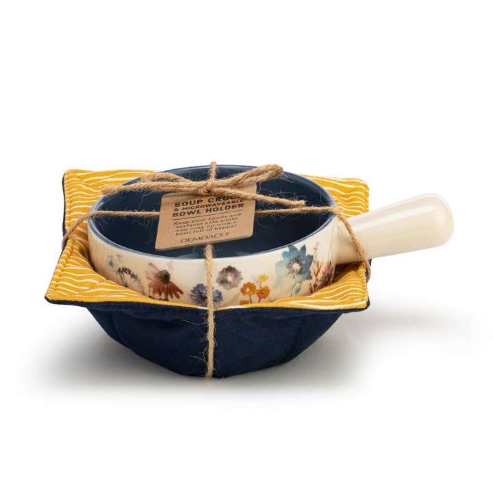 DEMDACO - Wholesale Kitchen Tool/Gadget - Soup Crock & Bowl Cozy - Meadow Flowers3