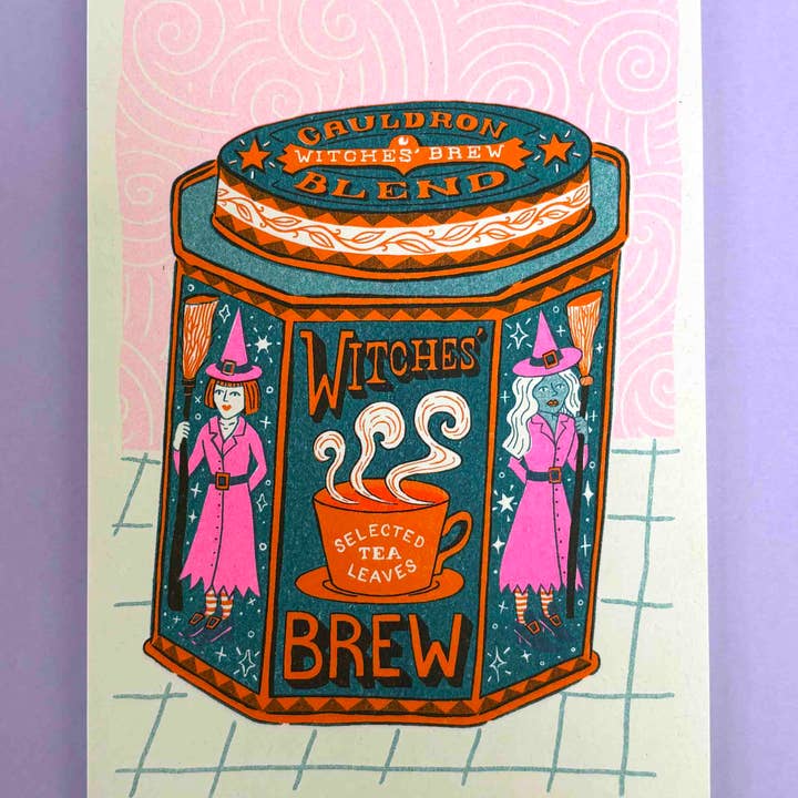 Jacqueline Colley - Wholesale Art Print - A5 Witches Brew Risograph Print5