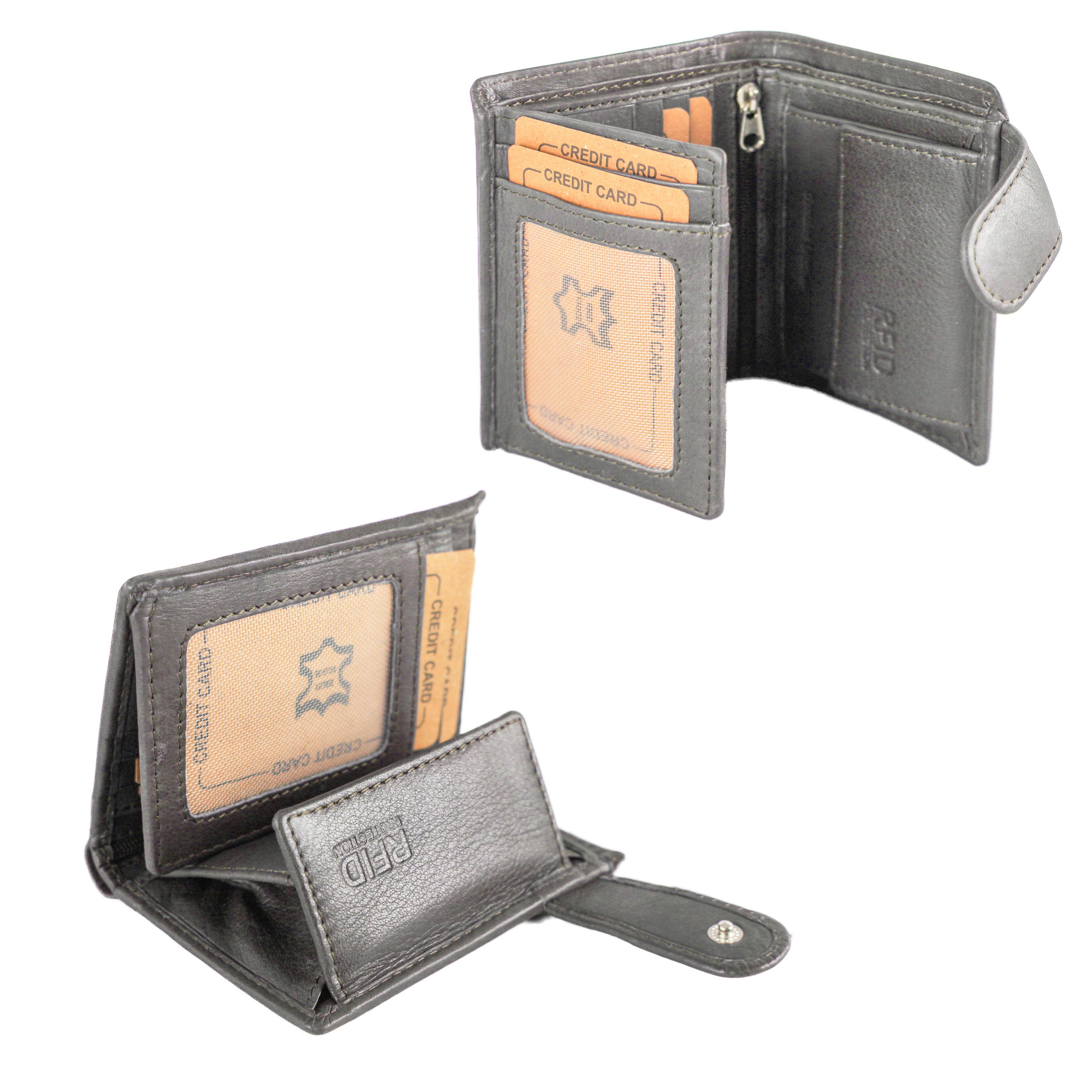 Zerimar 1942 - Wholesale Wallet - Men's - Men's leather wallet purse card holder 10x9 cm  10