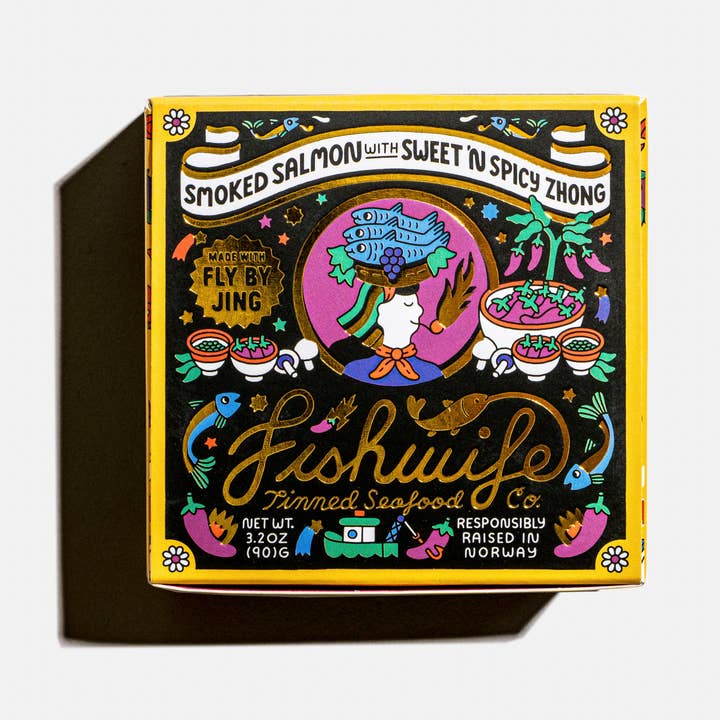 Smoked Salmon with Sweet & Spicy Zhong (6-pack) for wholesale by Fishwife