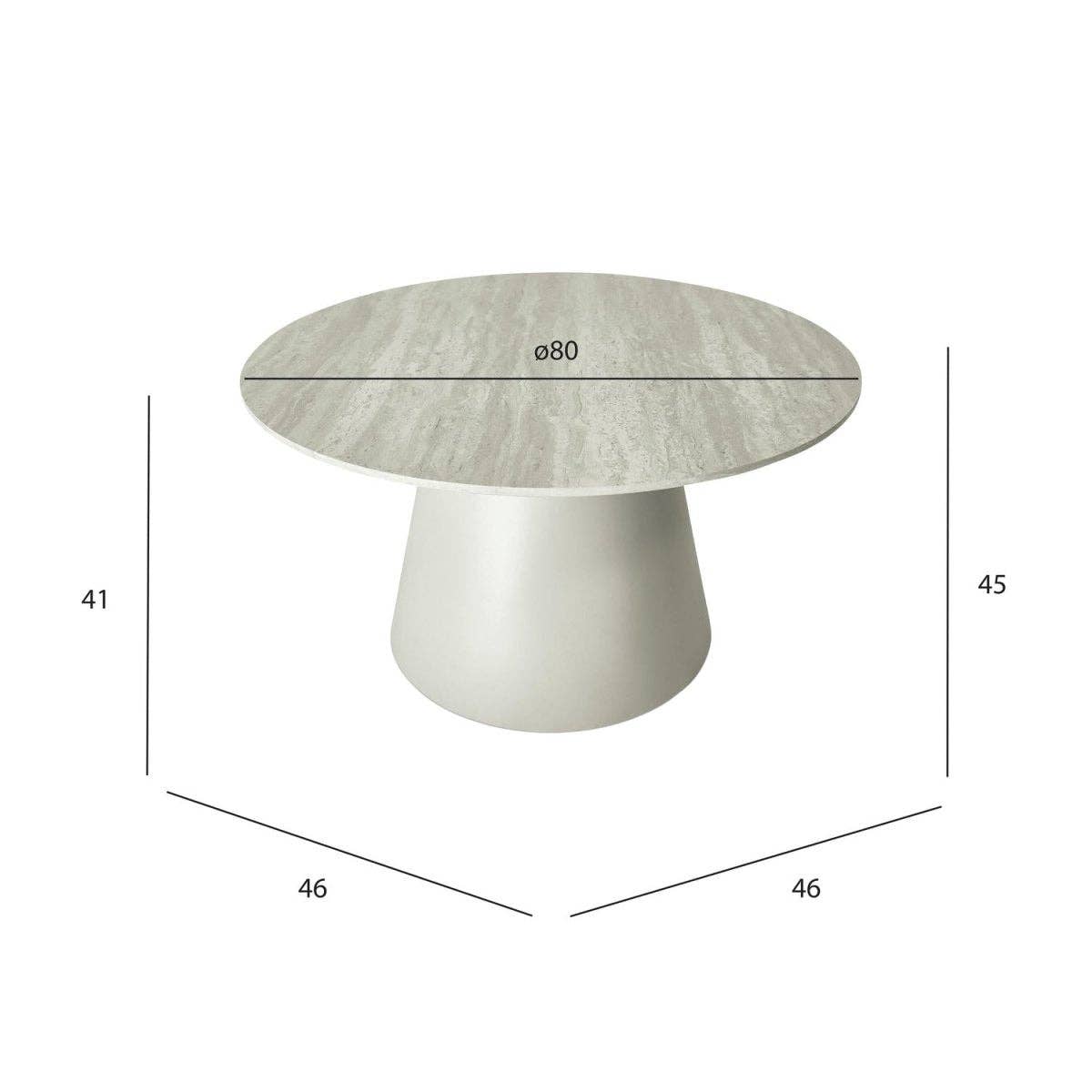 Furnhouse – wholesale Soffbord – Runt Soffbord Tango ø80x45 cm - Grå13