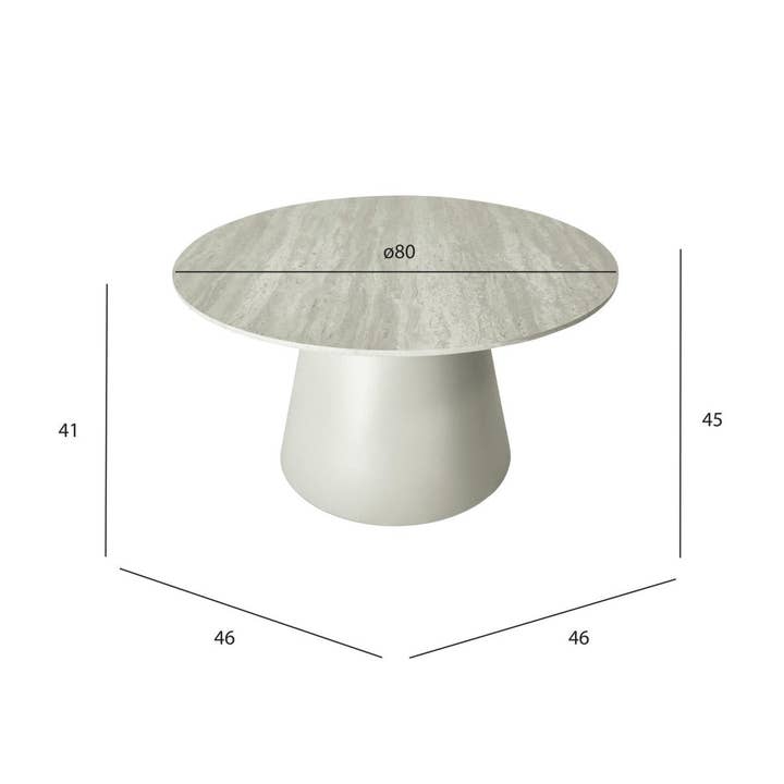 Furnhouse – wholesale Soffbord – Runt Soffbord Tango ø80x45 cm - Grå13