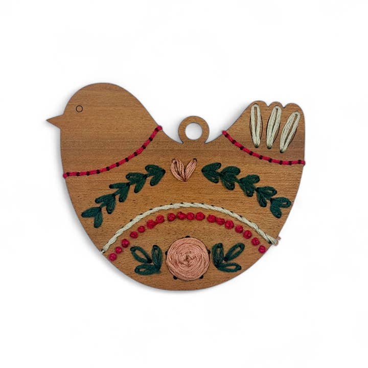 Nordic Bird Embroidery Kit for wholesale by Sew Festive Embroidery Co.