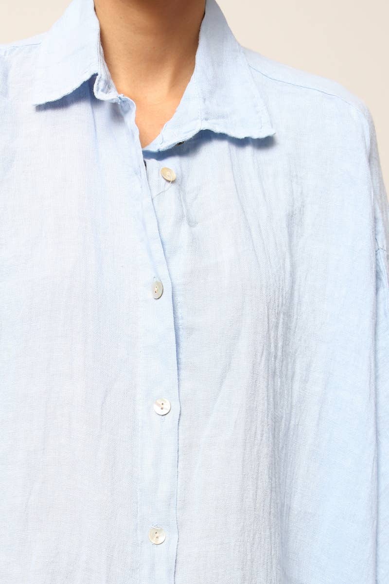 LÉA & LUC - Wholesale Button Down Shirt - Women's - 100% Linen Shirt REF. 285856