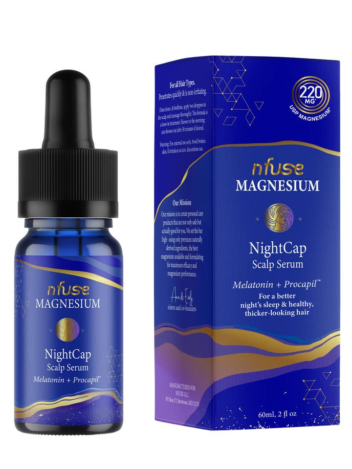 Sérum pour cuir chevelu au magnésium NightCap avec mélatonine et procapil pour la vente par nfuse