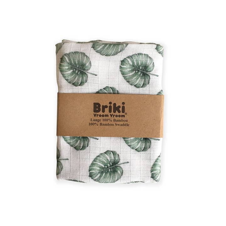 Bamboo Lange Monstera/Monstera Bamboo Swaddle for wholesale by Briki Vroom Vroom