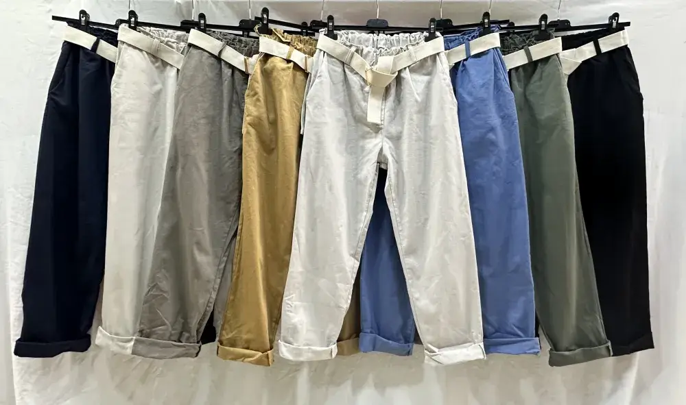 Mimi & Gogo – wholesale Pants – Women's – Carrot pants with belt @25720_PaCarotteCeinture10