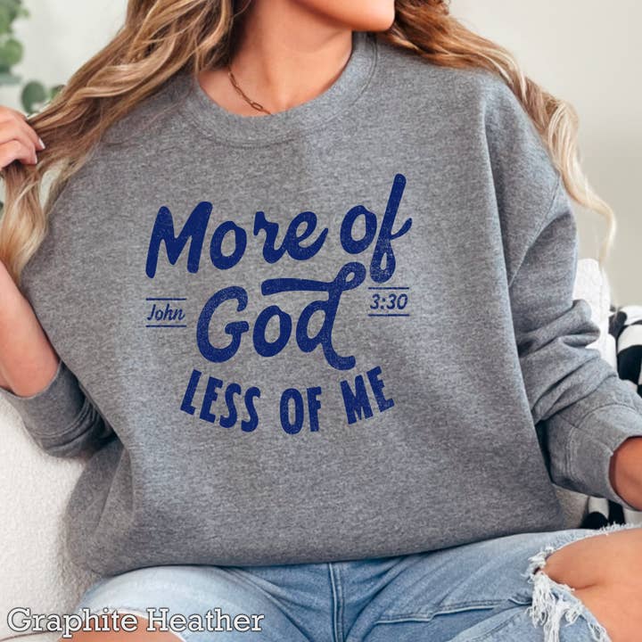 Shoppe SHC - Wholesale Graphic Sweatshirt - Women's - More Of God Christian Graphic Sweatshirt|Gildan17
