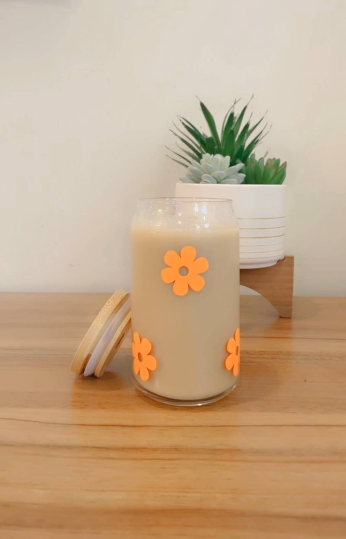 Pink pretty designs – wholesale Drinking glass/cup – Retro flower can glass1