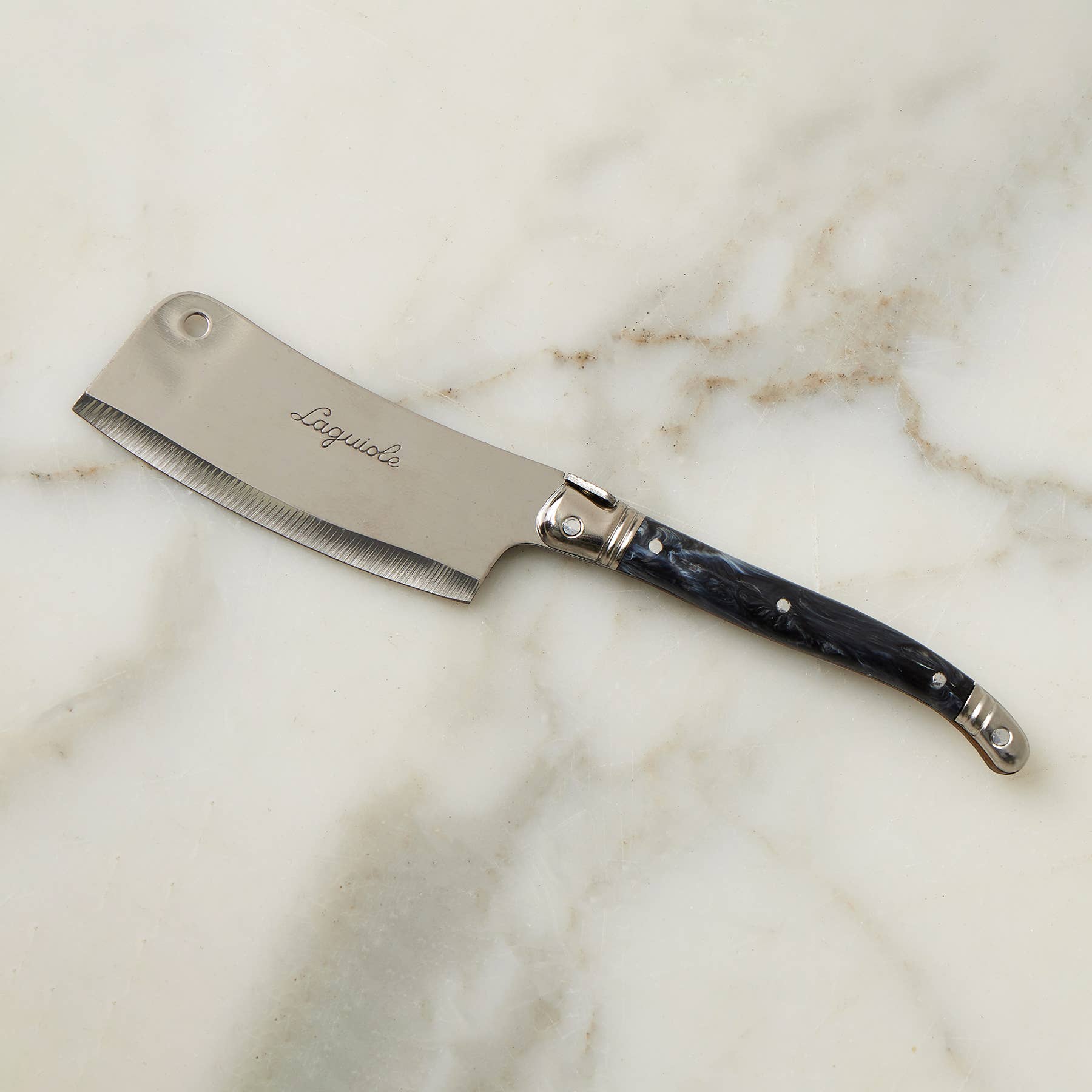 etúHOME - Vente Ustensile de service - Le véritable couperet à fromage Laguiole français, marbré gris1