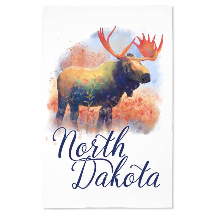 GICLEE PRINT North Dakota, Moose, Watercolor for wholesale by Lantern Press