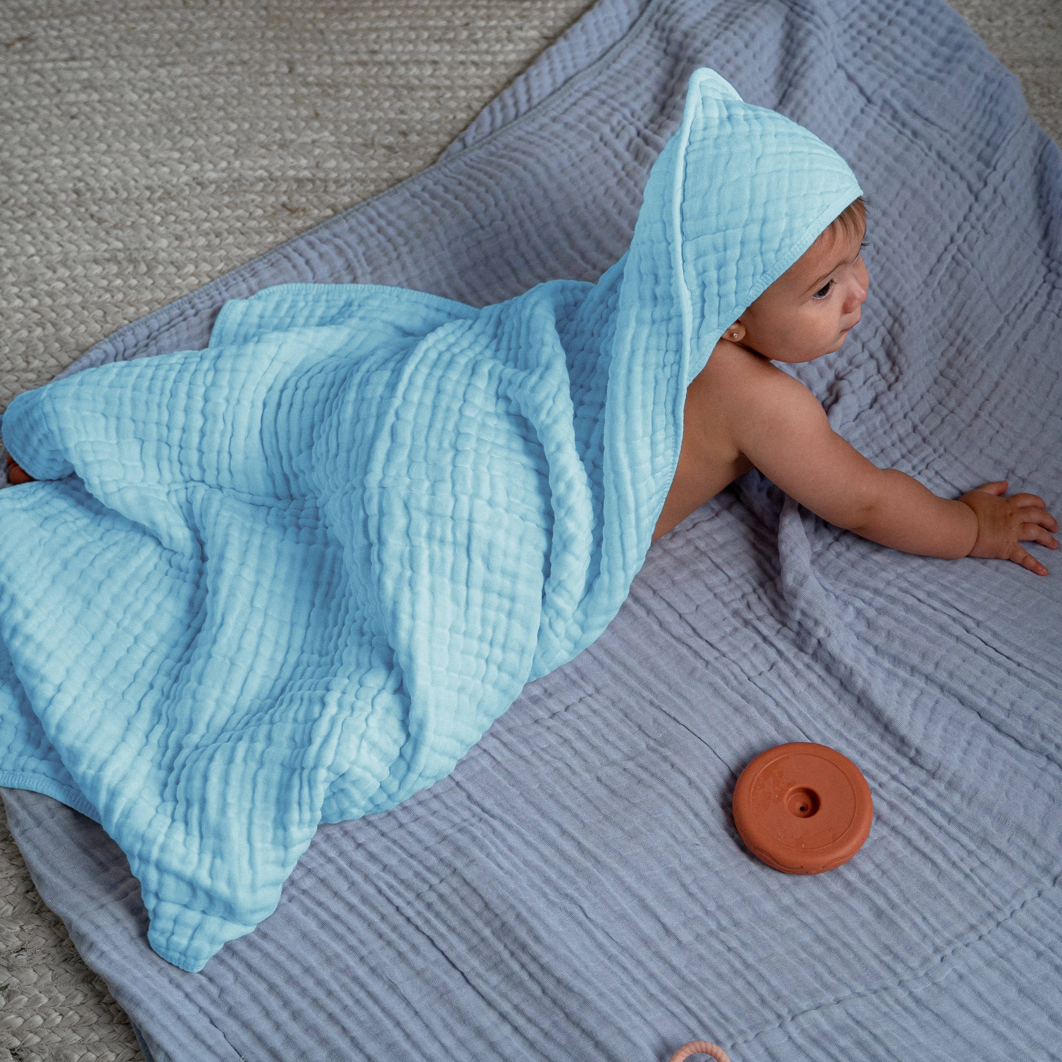 Comfy Cubs - Wholesale Hooded Towel - Kids & Baby - Baby Hooded 9 Layer Muslin Cotton Towel for Kids17