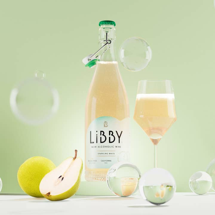 Libby Wines Non-Alcoholic Sparkling White for wholesale by Libby Non-Alcoholic Wine