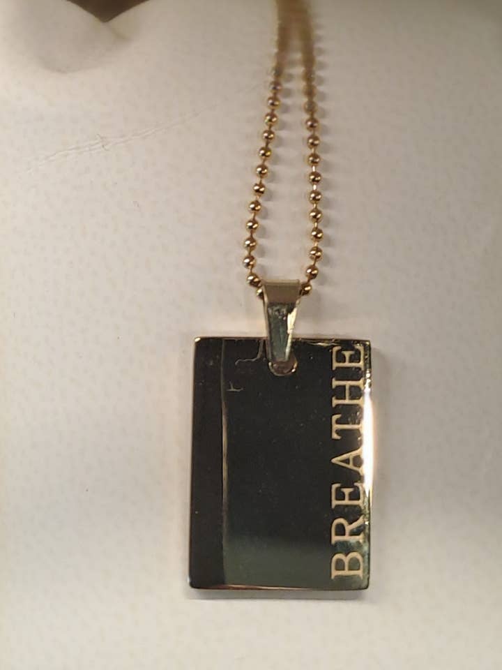 Message Necklace Breathe for wholesale by Miss J