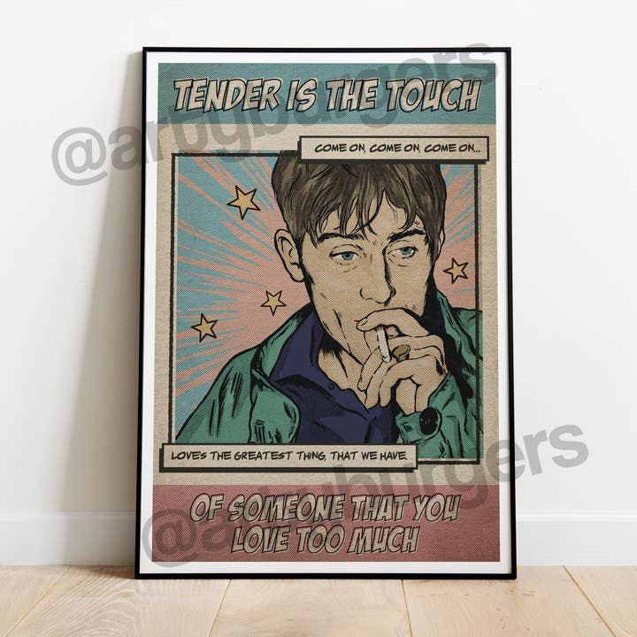 ArtyBurgers – Impressão artística por atacado – Tender Blur Damon Albarn - Impressão artística Indie Britpop Inspirada
