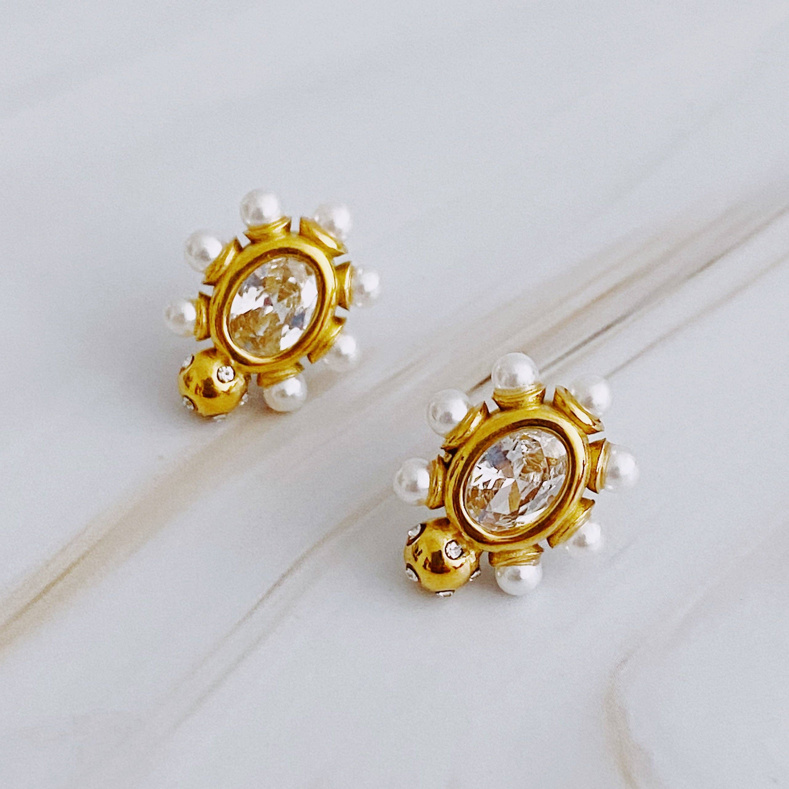 Ellison+Young - Wholesale Stud/Post Earrings - Glam On The Yacht Stud Earrings