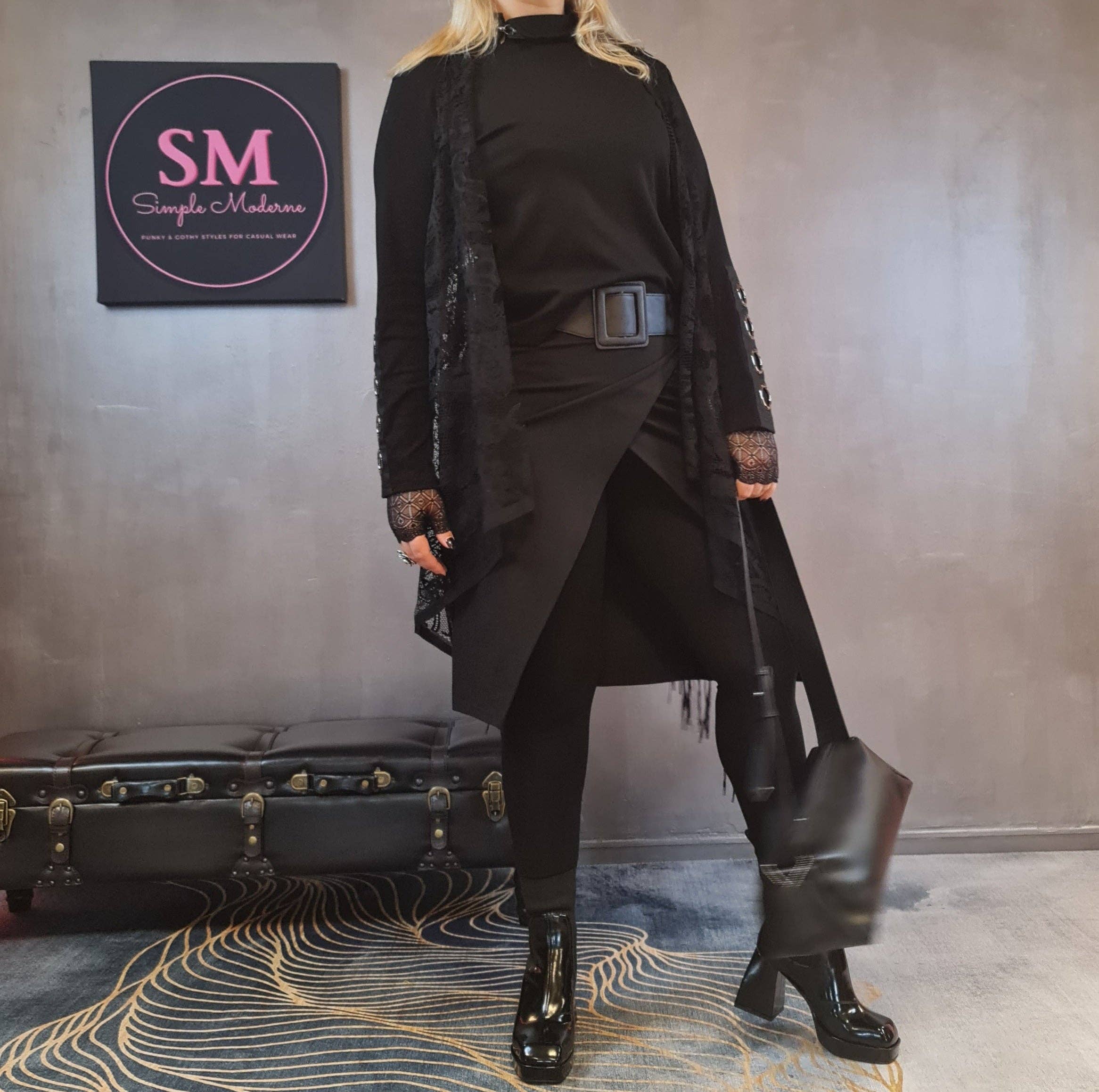 Simple Moderne - Wholesale Rok - Dames - Simple Moderne vintage punk legging met halve rok6