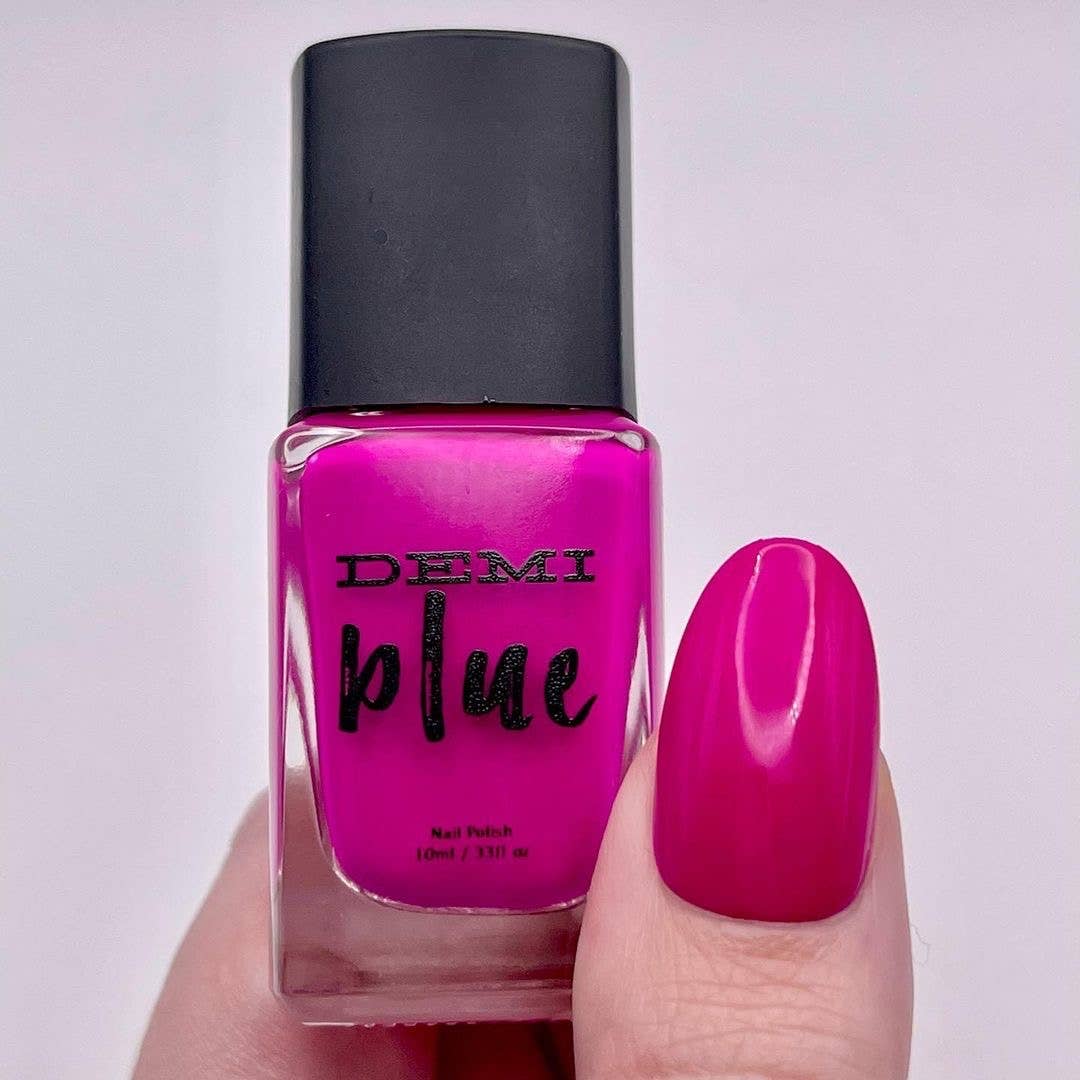 DEMIblue Clean and Vegan Nail Polish - Wholesale Nail Polish - 80’s Lipstick – Bright Fuchsia Vegan Nail Polish3