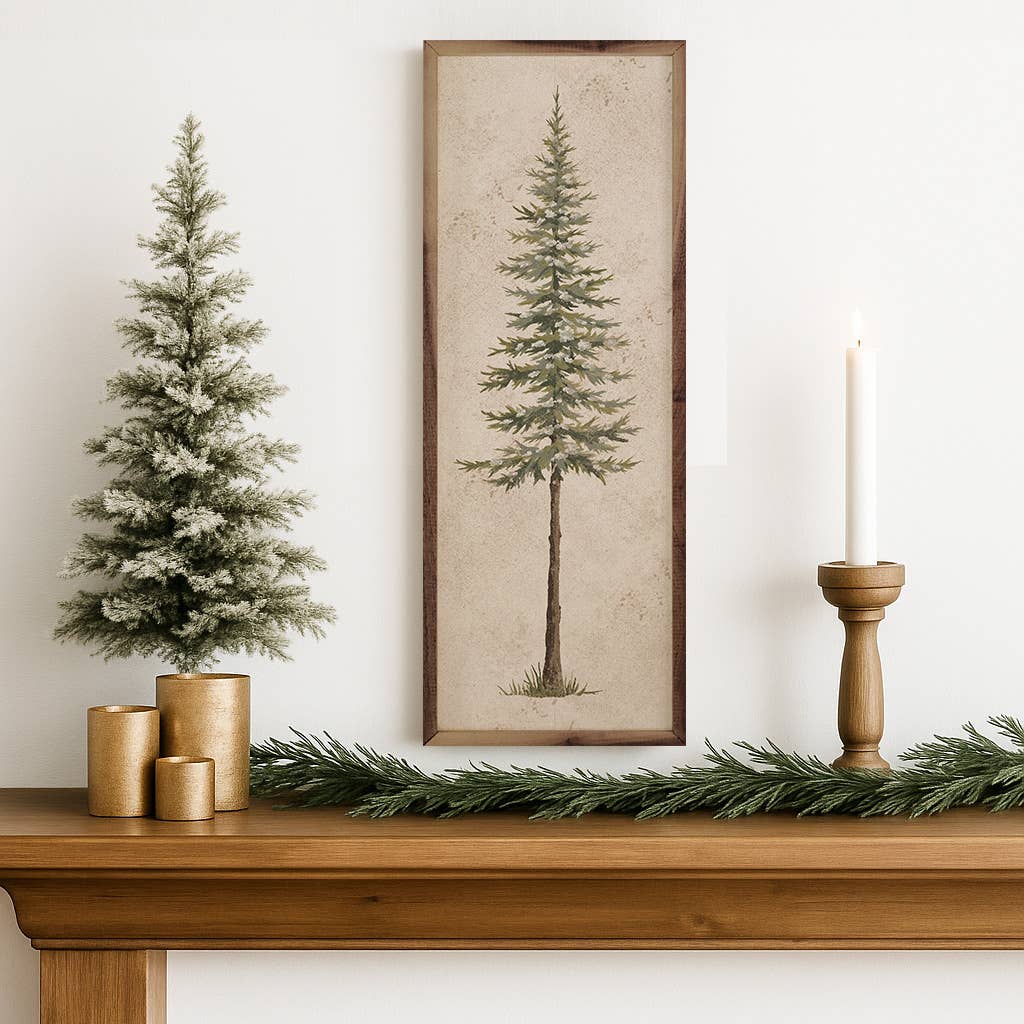 Kendrick Home - Wholesale Wood Wall Art - Vintage Pine Tree2