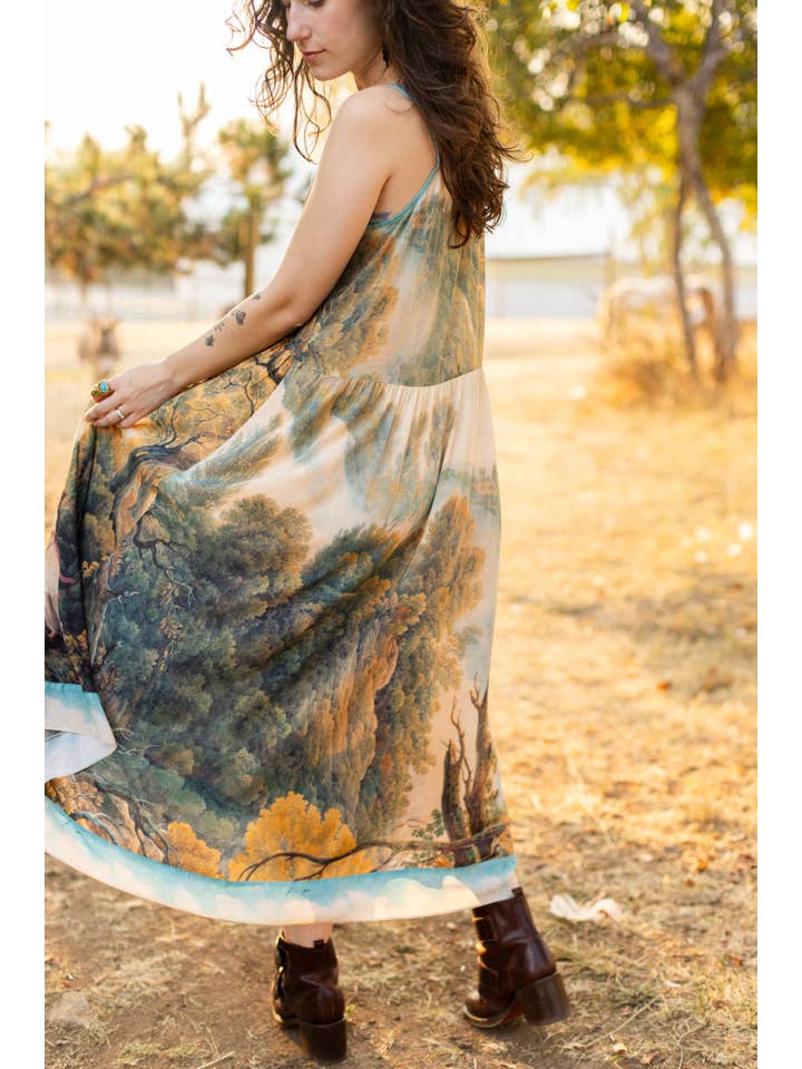 Market of Stars (Worldwide) - Wholesale Dress – Women's - Awakening Bohéme Long Maxi Slip Dress w/ Landscape1