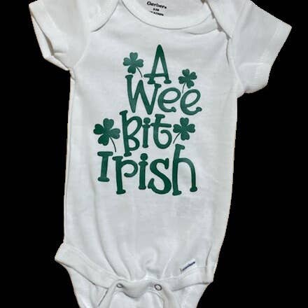 Irish Baby St. Patrick's Day Bodysuit Onesies for wholesale by Granny & Grandpa's Custom Creations