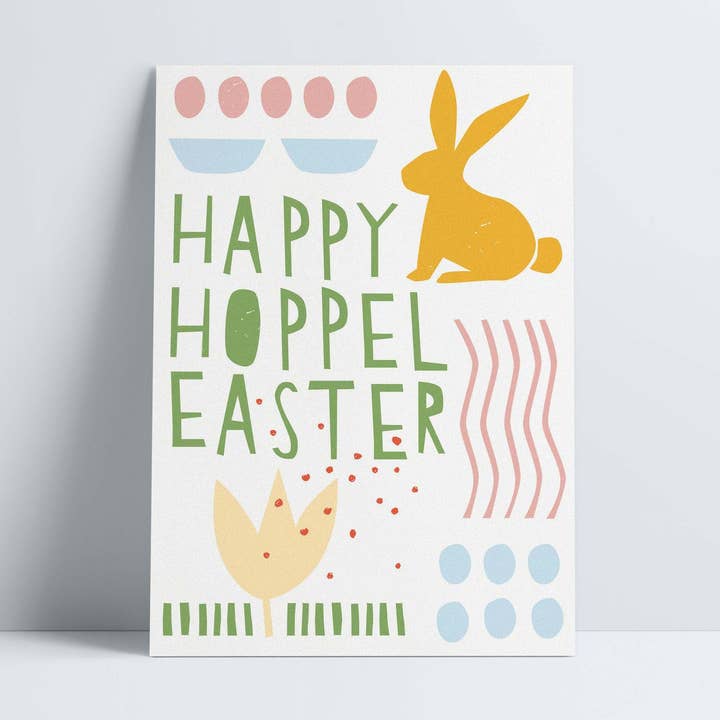 Tarjeta postal // »Feliz Hoppel Pascua« para venta al por mayor de Designfräulein