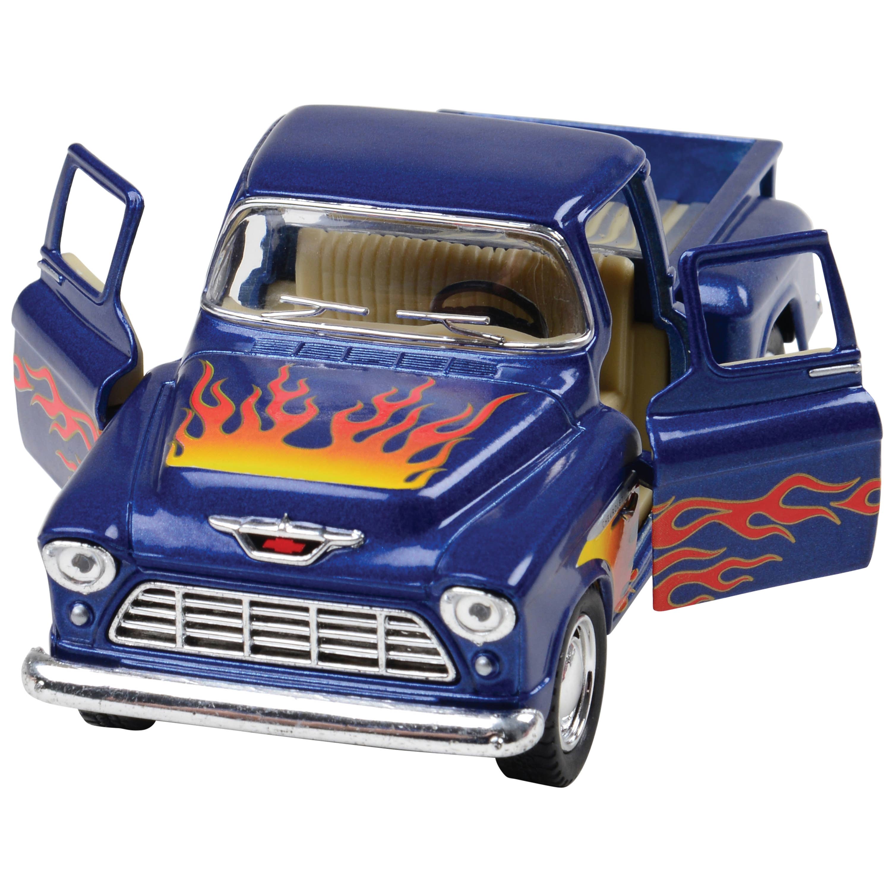 US Toy Company - Wholesale Toy Car/Truck - Kids - 1955 Chevy Sidestep Flame Decal Die Cast Car 12-unit Display3