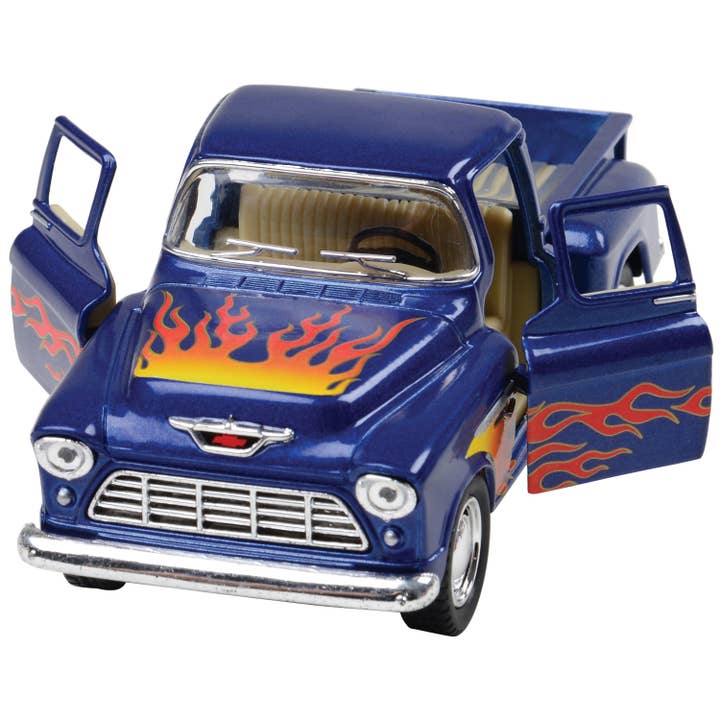 US Toy Company - Wholesale Toy Car/Truck - Kids - 1955 Chevy Sidestep Flame Decal Die Cast Car 12-unit Display3