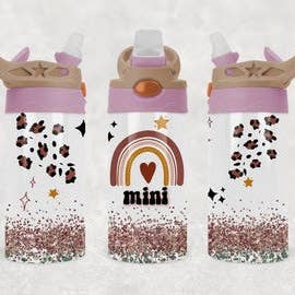 Mini gobelet rétro pour enfants ou gobelet blanc arc-en-ciel pour la vente par Twisted T Creations