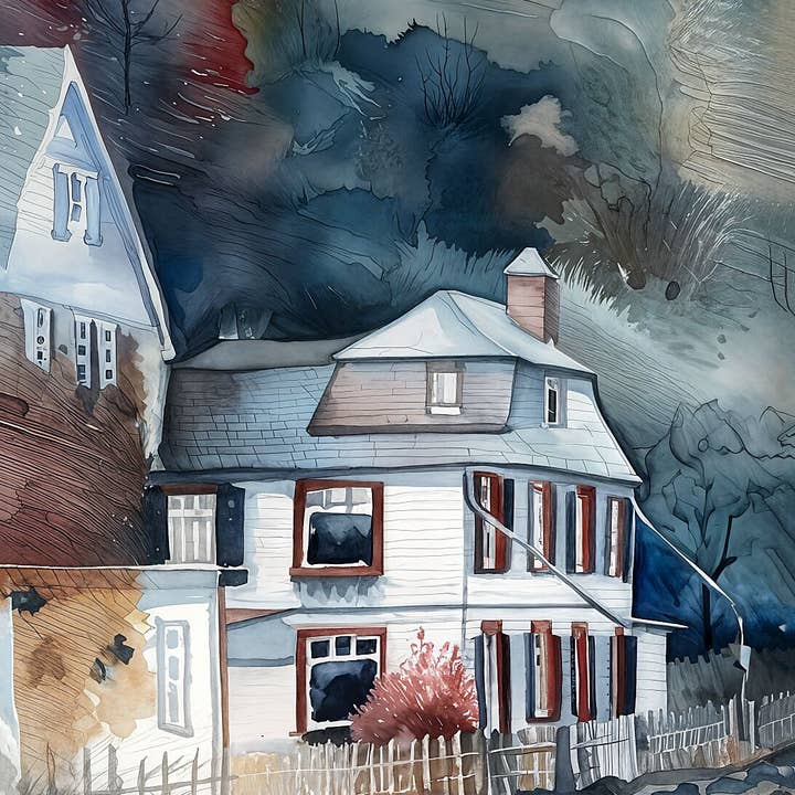 Fine Art Print of Cozy Cottage, Wall Decor, Home Aesthetic, Housewarming Gift, Nature Scene, Cozy Atmosphere, Living Room for wholesale by Mediaunlimited, LLC.