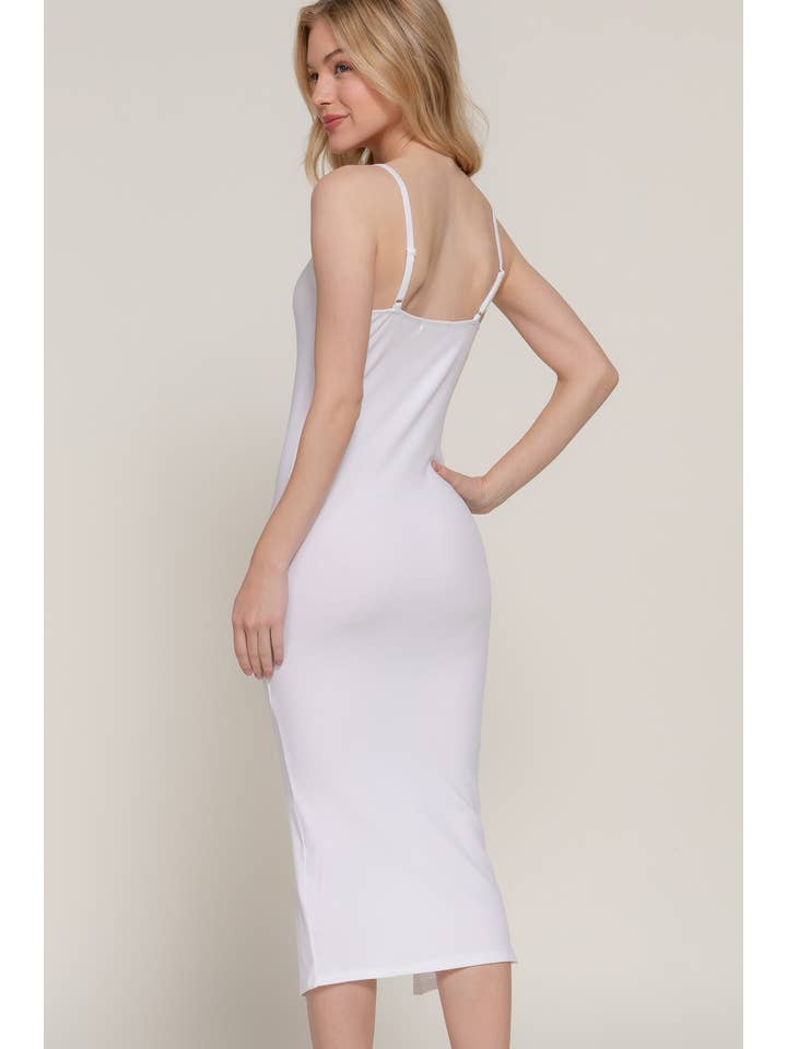 Active Basic | Active USA - Wholesale Jurk - Dames - Cami midi-jurk met knoopsluiting en rib33